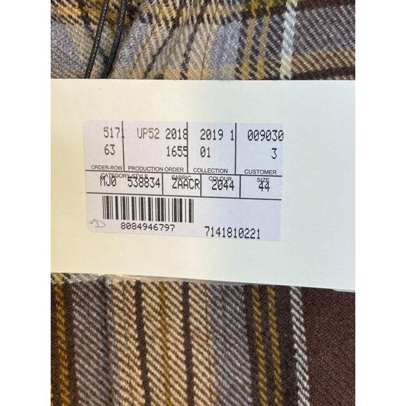 NWT Gucci Brown Wool Checked Button Down Shirt - Picture 10 of 11